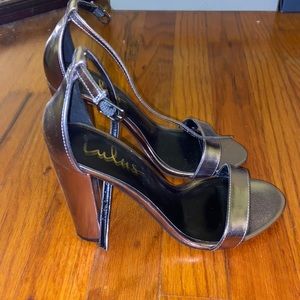 Lulus Taylor ankle strap block heels.